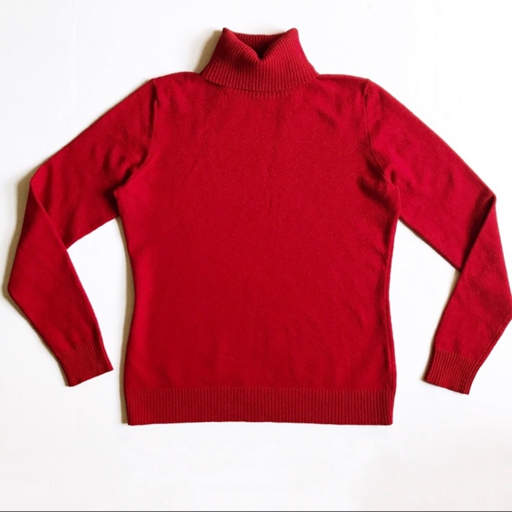 Banana Republic Red Wool Turtleneck Sweater